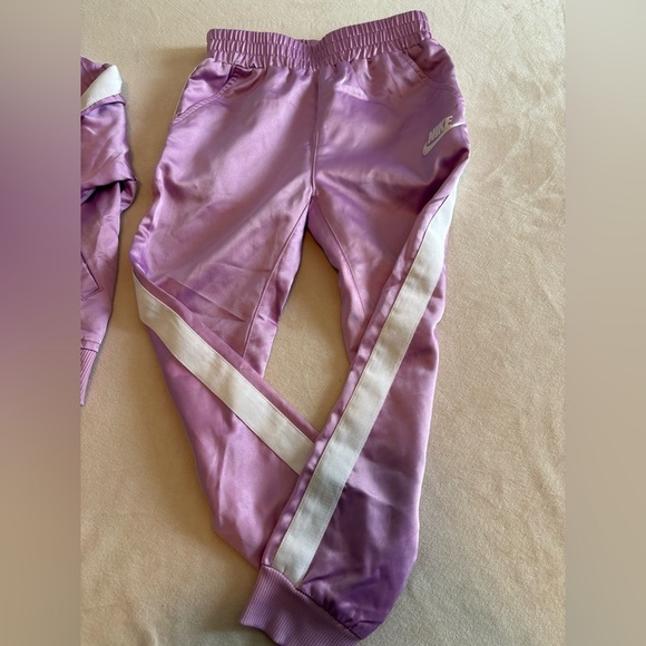 Nike Light Pink/Purplish Toddler Tracksuit with White Stripes - Picture 3 of 5